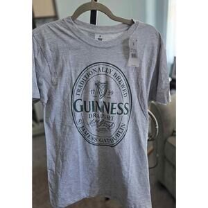 NWT Guinness Draught Beer Logo T-Shirt | Gray Graphic Tee | Size Small